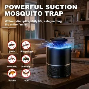 LED Mosquito Killer Lamp Premium USB Electronic Mosquito Trap – Silent Vortex Suction | LED Night Light | Eco-Friendly Bug Control